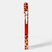GEDRUKTE GIRAFFE RODE RUBY GEMSTONE MONOGRAM, Case-Mate iPhone CASE (Achterkant / Links)