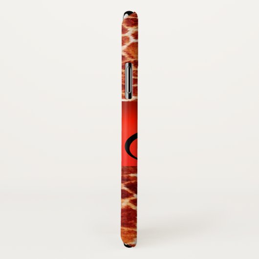 GEDRUKTE GIRAFFE RODE RUBY GEMSTONE MONOGRAM, Case-Mate iPhone CASE (Achterkant / rechts)