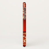 GEDRUKTE GIRAFFE RODE RUBY GEMSTONE MONOGRAM, Case-Mate iPhone CASE (Achterkant/links)