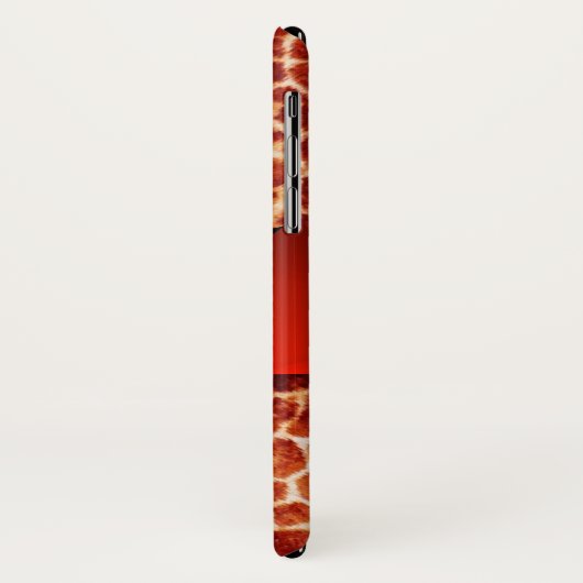 GEDRUKTE GIRAFFE RODE RUBY GEMSTONE MONOGRAM, Case-Mate iPhone CASE (Achterkant/links)