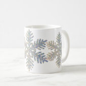 Gedrukte glitterspnowflake koffiemok (Voorkant rechts)