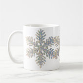 Gedrukte glitterspnowflake koffiemok (Links)