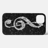 Gedrukte Glitzy Sparkly Diamond Music Note Case-Mate iPhone Case (Achterkant (horizontaal))
