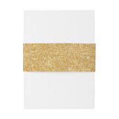 Gedrukte Gold Glitter Monogram Weddenschap Uitnodigingen Wikkel (Achterkant Voorbeeld)