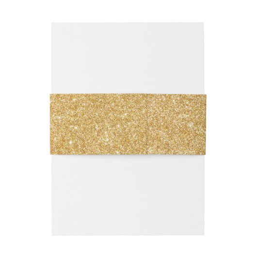 Gedrukte Gold Glitter Monogram Weddenschap Uitnodigingen Wikkel (Achterkant Voorbeeld)