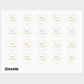 Gedrukte Gold Love is Sweet Wedding Favor Ronde Sticker (Vel)