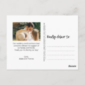 Gedrukte handfoto's met briefing Weddenschap Briefkaart (Achterkant)