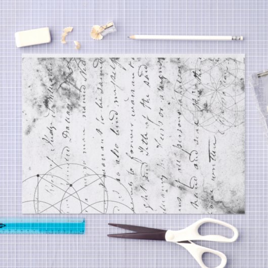  gedrukte handgeschreven brief tissuepapier (Craft)