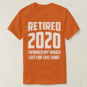 Gedrukte hardnekkige pensionering 1 van 2018 t-shirt (Design voorkant)
