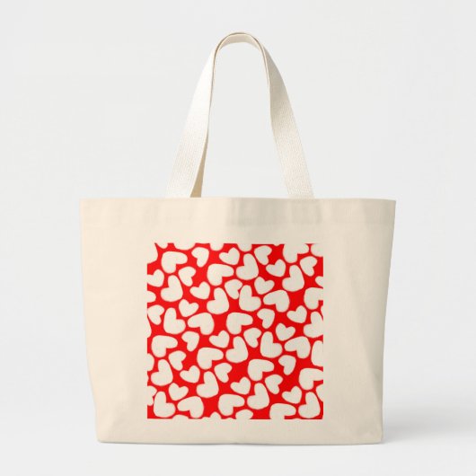 Gedrukte harten 2014 grote tote bag (Voorkant)