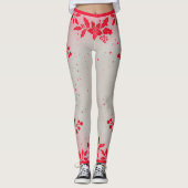 GEDRUKTE HOLLY-Leggings GRIJS EN ROOD Leggings (Voorkant)