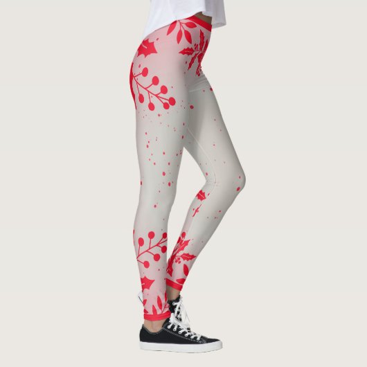 GEDRUKTE HOLLY-Leggings GRIJS EN ROOD Leggings (Rechts)
