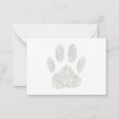 Gedrukte hondenpoot camouflage met distressed-effe notitiekaartje (Achterkant)