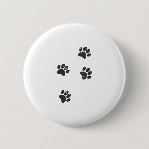 Gedrukte hondenpootafdrukken ronde button 5,7 cm