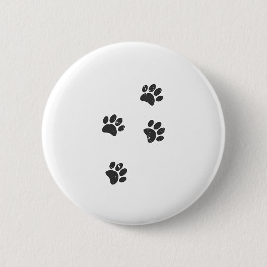 Gedrukte hondenpootafdrukken ronde button 5,7 cm (Voorkant)
