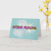 Gedrukte hoofdcadeautjes kaart (Gele Bloem)