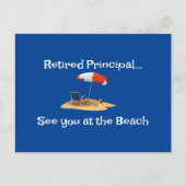 Gedrukte hoofdman...zie je bij het strand briefkaart (Voorkant)