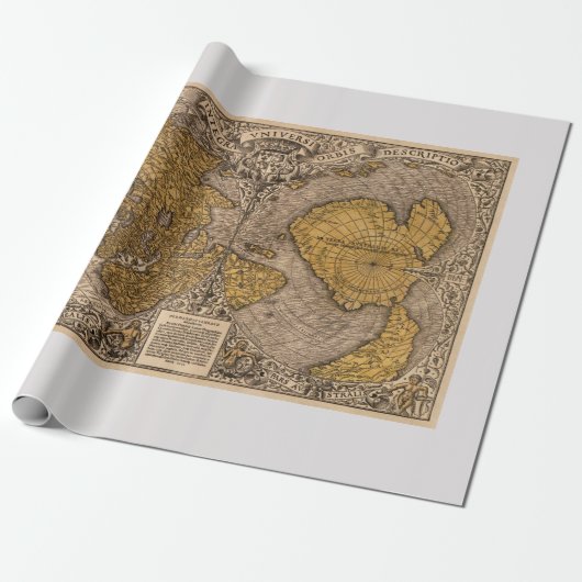 Gedrukte  kaart cadeaupapier (Uitgerold)