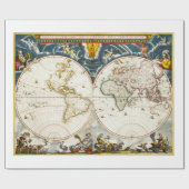 Gedrukte  kaart cadeaupapier (Vlak)