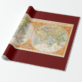 Gedrukte  kaart cadeaupapier (Uitgerold)