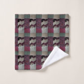Gedrukte kant en getextureerde zijde bad handdoek (Wasdoekje)