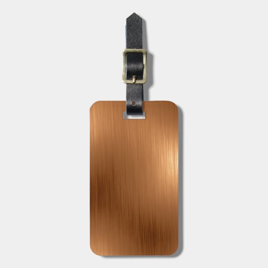 Gedrukte koperen blik bagagelabel (Voorkant verticaal)