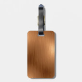 Gedrukte koperen blik bagagelabel (Achterkant verticaal)