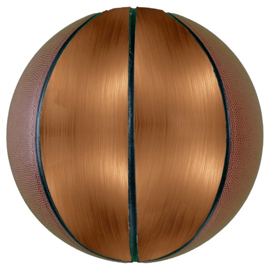 Gedrukte koperen blik basketbal (Verticaal)