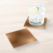 Gedrukte koperen blik glazen onderzetter (Schuin)