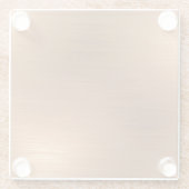 Gedrukte koperen blik glazen onderzetter (Achterkant)