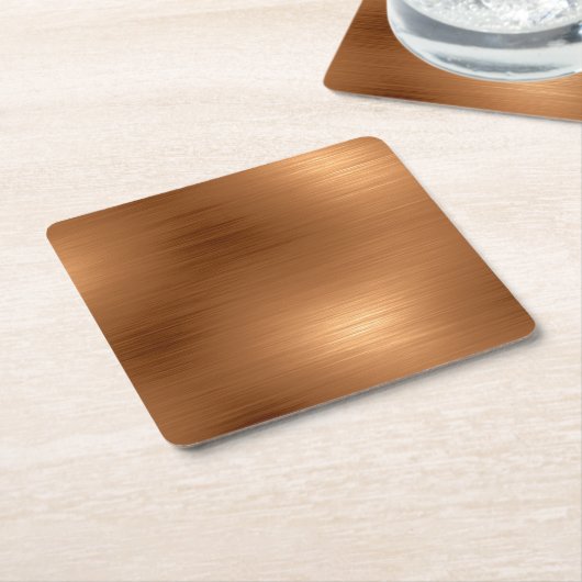 Gedrukte koperen blik kartonnen onderzetters (Schuin)