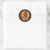 Gedrukte koperen blik ronde sticker (Tas)