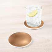 Gedrukte koperen blik zandsteen onderzetter (Zijkant)