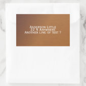 Gedrukte koperen look 2 Aangepaste tekst Rechthoekige Sticker (Tas)