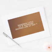 Gedrukte koperen look 2 Aangepaste tekst Rechthoekige Sticker (Envelop)