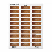 Gedrukte koperen look 2 etiket (Full Sheet)