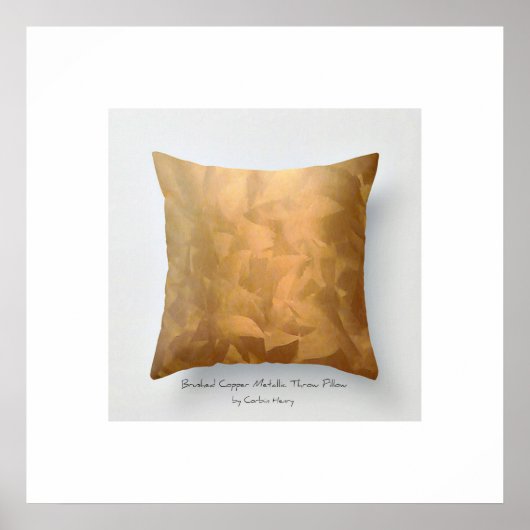 Gedrukte koperen metalen Sierkussennen afdrukken Poster (Voorkant)