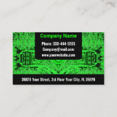 Gedrukte Kringsraad (PCB) Modern Groen Visitekaartje (Achterkant)