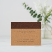 Gedrukte leder Wedding RSVP (Staand voorkant)