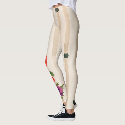 GEDRUKTE LEGGINGS JAPANSE BAMBOE EN PAPAVERS (Links)