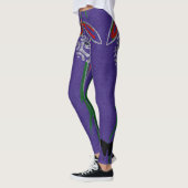 GEDRUKTE LEGGINGS PAARSE W/JAPANSE PATROONCOLLAGE (Links)