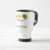 Gedrukte Librarian Reto Birds Design Gifts Reisbeker (Voorkant rechts)