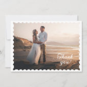 Gedrukte  Lijst bruiloft foto dank u Bedankkaart (Voorkant)