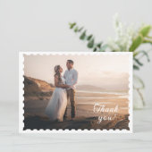 Gedrukte  Lijst bruiloft foto dank u Bedankkaart (Staand voorkant)