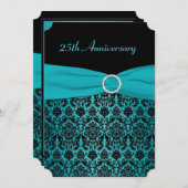 Gedrukte lint 25e jubileum uitnodiging (Voorkant / Achterkant)