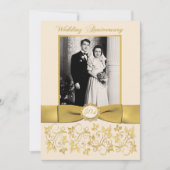 GEDRUKTE LINT 50e Verjaardagsuitnodiging Kaart (Voorkant)