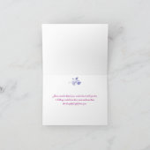 GEDRUKTE LINT Fuchsia, Paarse Bedankkaart (Binnen)