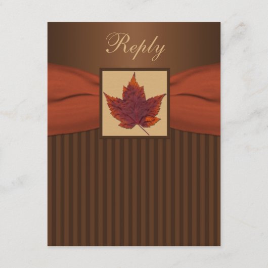 GEDRUKTE LINT Herfstblad Strepen Trouw RSVP (Voorkant)