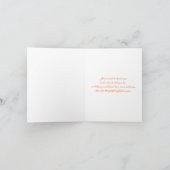 GEDRUKTE LINT Oranje Damast Foto Bedankkaartje Bedankkaart (Binnen)