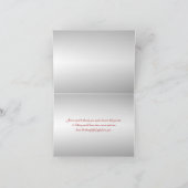 GEDRUKTE LINT Rode Zilveren Zwarte Dankkaart II Bedankkaart (Binnen)